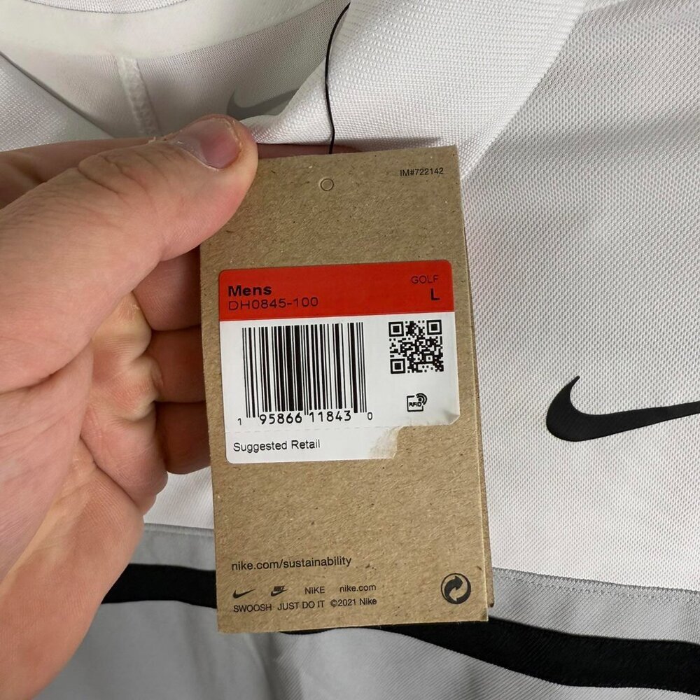 NWT Nike Dri-FIT Victory Men's Colorblock Black White DH0845-010 Size Large - Picture 2 of 5